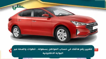 لتغيير رقم هاتفك في حساب المواطن بسهولة.. خطوات واضحة عبر البوابة الإلكترونية